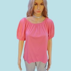 Ann Taylor M relax fit puff sleeve top